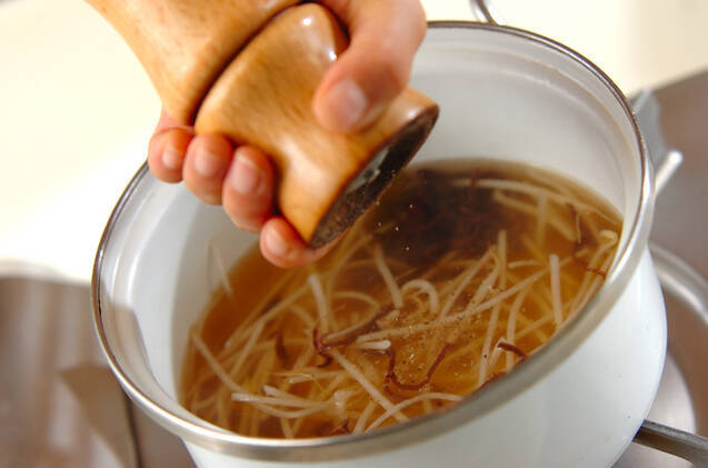 モヤシのふんわり卵スープの作り方の手順5