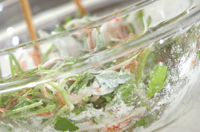 新玉ネギのかき揚げの作り方の手順3