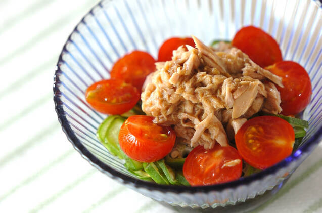 ワカメとオクラのサラダ