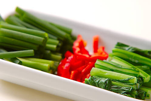 カブの葉のピリ辛炒めの作り方の手順1