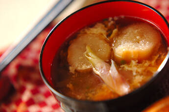 ミョウガのかきたま汁