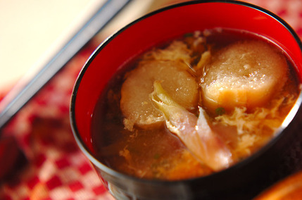 ミョウガのかきたま汁