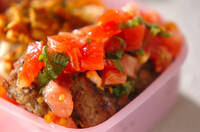 ハンバーグのサッパリトマトがけ