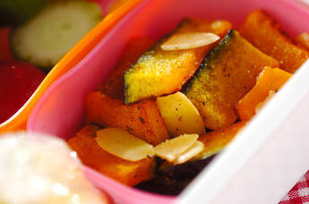 カボチャのアーモンドソテー