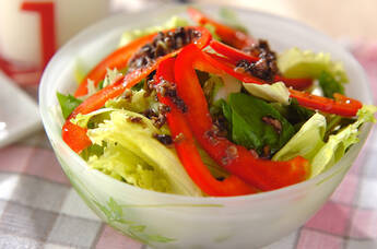 レタスのサラダアンチョビドレッシング