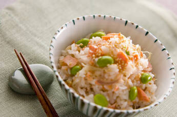 ミョウガの混ぜご飯