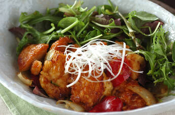 チキンソテーのハニーソースがけ