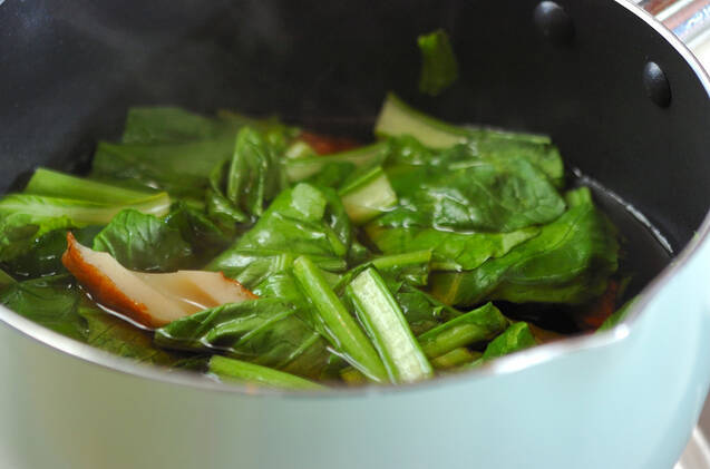 小松菜のサッと煮の作り方の手順4