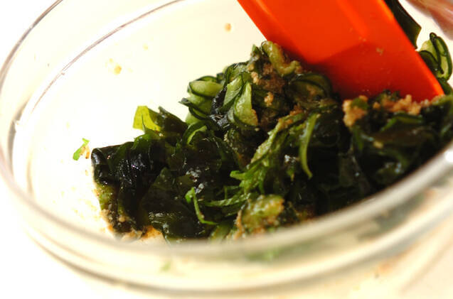 キュウリと大葉のゴマ酢和えの作り方の手順5