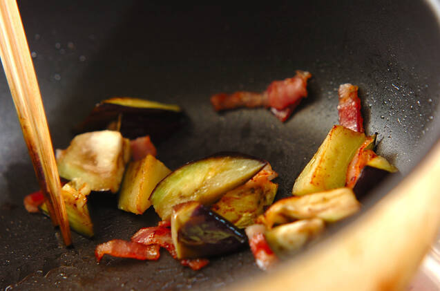 ナスのケチャップ炒めの作り方の手順2