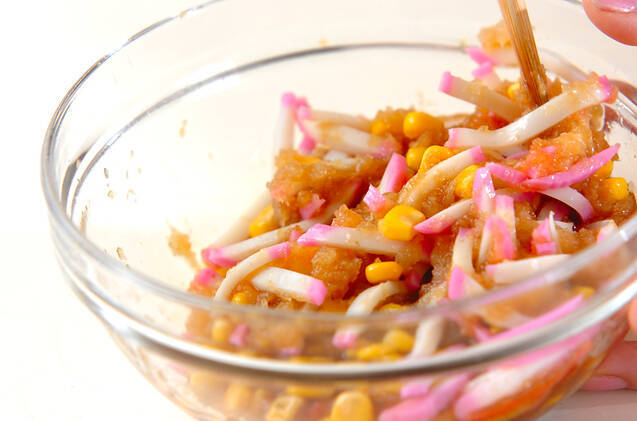 カマボコのおろし和えの作り方の手順4