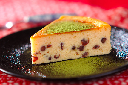 小豆の和風チーズケーキ