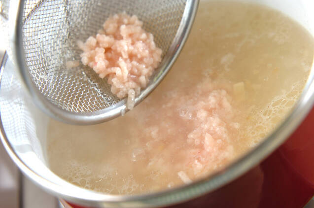 ひき肉とトマトのスープの作り方の手順3