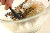 芽ヒジキと油揚げの煮物+混ぜ巻き寿司の作り方5