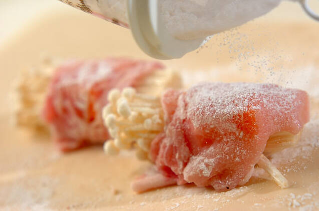 豚肉のエノキチーズ巻きの作り方の手順5