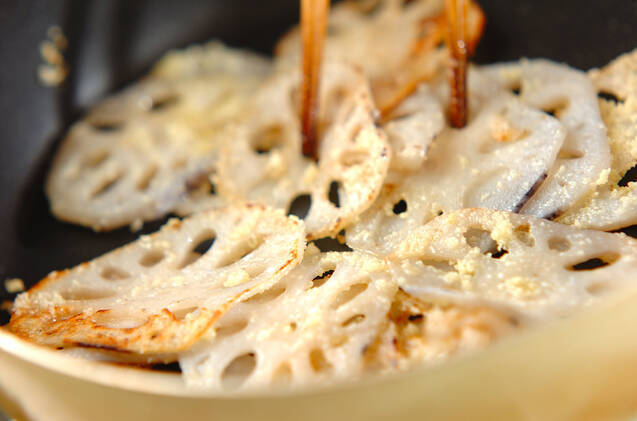 レンコンのチーズ焼きの作り方の手順2