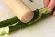 キュウリのピリ辛漬けの下準備1