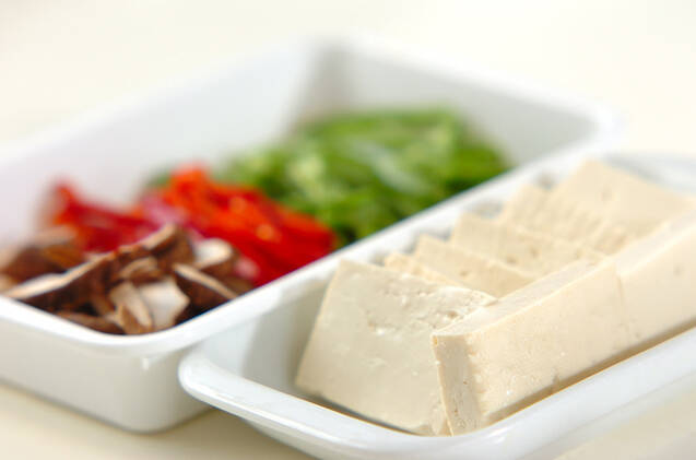 揚げ豆腐の丼の作り方の手順1