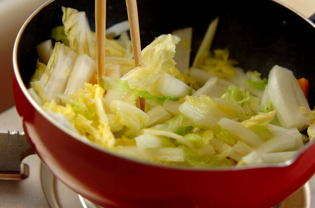白菜とニンジンの甘酢炒めの作り方の手順5