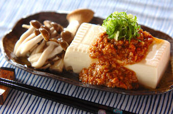 ネギみそ温豆腐