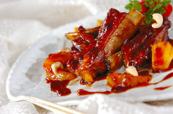 スペアリブのフルーツ煮