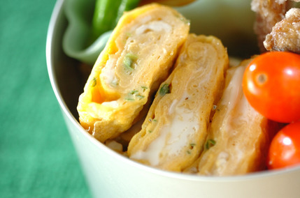 チリメンジャコとネギの卵焼き