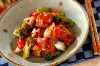 カツオの酢豚風