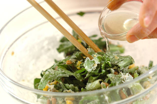 納豆とコーンの落とし揚げの作り方の手順4