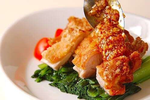 揚げ鶏の辛ネギダレの作り方の手順6