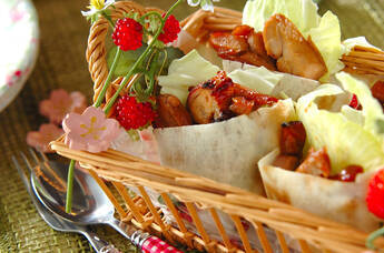 春キャベツとチキンのピタパン