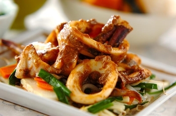 イカのワタ炒め