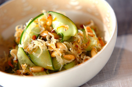 ピリ辛キュウリのジャコのっけ