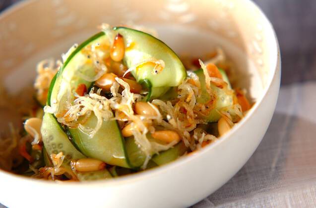 ピリ辛キュウリのジャコのっけ