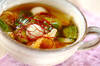 チンゲンサイの中華スープの作り方の手順