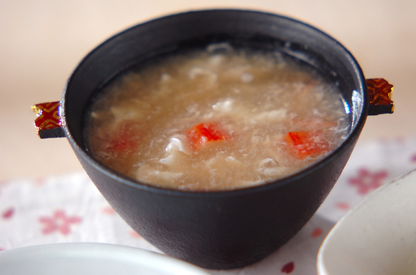 3 おろしレンコンの卵白スープ