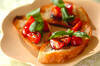 プチトマトのブルスケッタの作り方の手順
