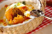 カボチャ団子・ホワイトソース