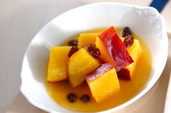 サツマイモのオレンジ煮