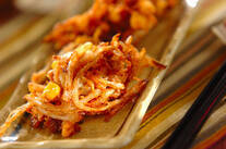 納豆とコーンの落とし揚げ