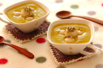 豆腐団子入りカボチャしるこ