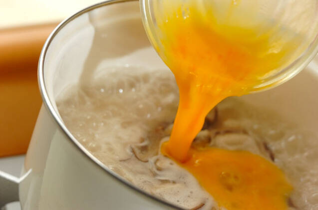 うまみたっぷりホタテの中華雑炊の作り方の手順4