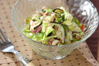 ナス入りコールスローサラダ