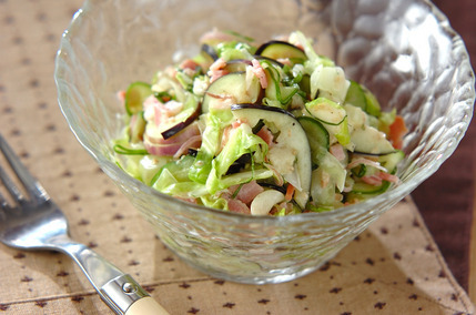 ナス入りコールスローサラダ