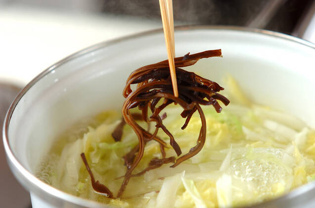 白菜の中華スープの作り方の手順4