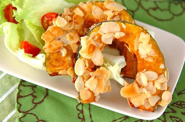 カボチャのアーモンド焼き