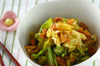 キャベツのクルミみそ和え