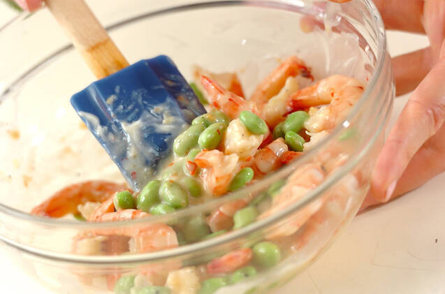 エビのクリームチリソース和えの作り方の手順3