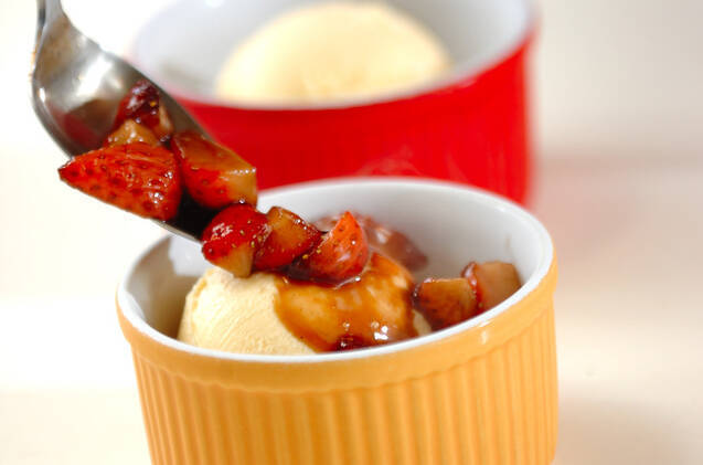 イチゴバルサミコアイスの作り方の手順3