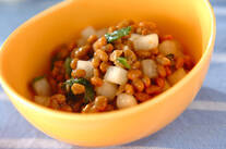 塩もみ大根納豆