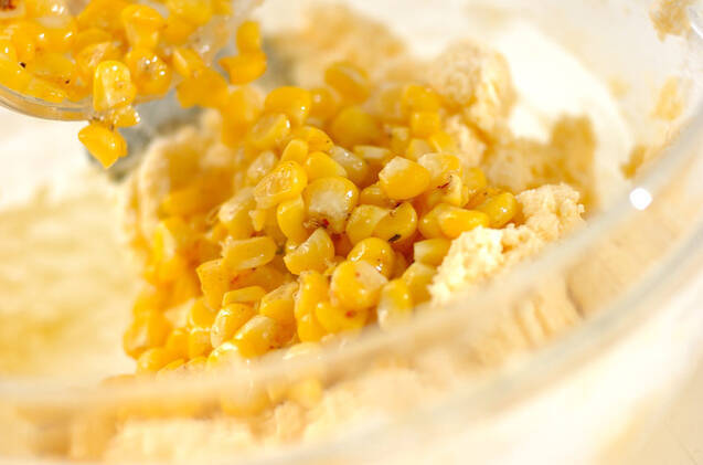 コーン入りパウンドケーキの作り方の手順8